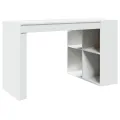 Bureau blanc 123,5x73,5x75 cm bois d'ingénierie