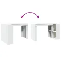 Bureau blanc 123,5x73,5x75 cm bois d'ingénierie