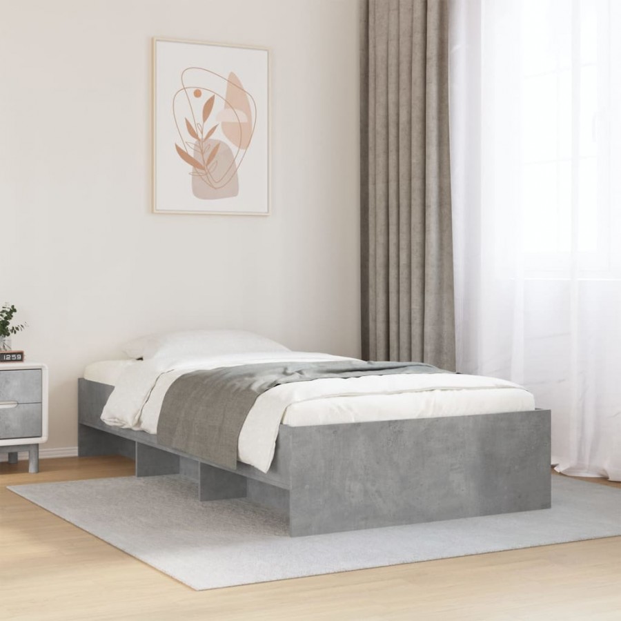 Cadre de lit sans matelas sonoma gris 90x200 cm