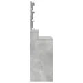 Coiffeuse avec LED gris béton 80x41x144,5 cm