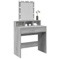 Coiffeuse avec LED sonoma gris 80x41x144,5 cm