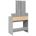 Coiffeuse avec LED sonoma gris 80x41x144,5 cm