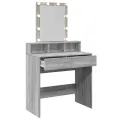 Coiffeuse avec LED sonoma gris 80x41x144,5 cm