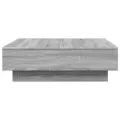 Table basse Sonoma gris 90x90x28 cm Bois d'ingénierie