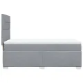 cadre de lit avec matelas gris clair 80x200 cm tissu