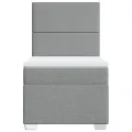 cadre de lit avec matelas gris clair 80x200 cm tissu
