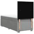 cadre de lit avec matelas gris clair 80x200 cm tissu