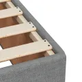 cadre de lit avec matelas gris clair 80x200 cm tissu