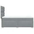 cadre de lit avec matelas gris clair 80x200 cm tissu