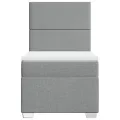 cadre de lit avec matelas gris clair 80x200 cm tissu