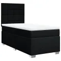 cadre de lit et matelas Noir 80x200 cm Tissu