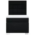 cadre de lit et matelas Noir 80x200 cm Tissu