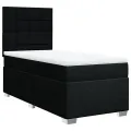cadre de lit et matelas Noir 80x200 cm Tissu