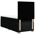 cadre de lit et matelas Noir 80x200 cm Tissu