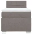 cadre de lit avec matelas Taupe 90x200 cm Tissu