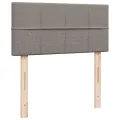 cadre de lit avec matelas Taupe 90x200 cm Tissu