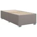 cadre de lit avec matelas Taupe 90x200 cm Tissu