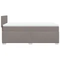 cadre de lit avec matelas Taupe 90x200 cm Tissu