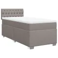 cadre de lit avec matelas Taupe 90x200 cm Tissu