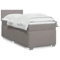 cadre de lit avec matelas Taupe 90x200 cm Tissu