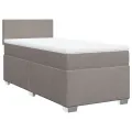cadre de lit avec matelas Taupe 90x200 cm Tissu