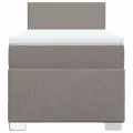 cadre de lit avec matelas Taupe 90x200 cm Tissu
