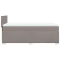 cadre de lit avec matelas Taupe 90x200 cm Tissu
