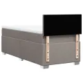 cadre de lit avec matelas Taupe 90x200 cm Tissu