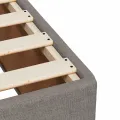 cadre de lit avec matelas Taupe 90x200 cm Tissu