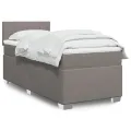 cadre de lit avec matelas Taupe 90x200 cm Tissu