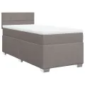 cadre de lit avec matelas Taupe 90x200 cm Tissu