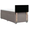cadre de lit avec matelas Taupe 90x200 cm Tissu