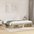 Cadre de lit sans matelas chêne sonoma 180x200 cm