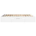 Cadre de lit sans matelas blanc 180x200 cm bois d'ingénierie