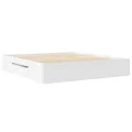 Cadre de lit sans matelas blanc 180x200 cm bois d'ingénierie