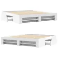 Cadre de lit sans matelas blanc 180x200 cm bois d'ingénierie