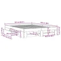 Cadre de lit sans matelas chêne sonoma 160x200 cm