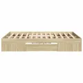 Cadre de lit sans matelas chêne sonoma 140x190 cm