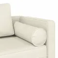 Chaise longue avec coussins crème velours