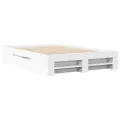 Cadre de lit sans matelas blanc 140x190 cm bois d'ingénierie