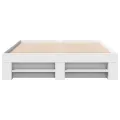 Cadre de lit sans matelas blanc 140x190 cm bois d'ingénierie