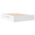 Cadre de lit sans matelas blanc 140x190 cm bois d'ingénierie