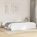 Cadre de lit sans matelas blanc 180x200 cm bois d'ingénierie