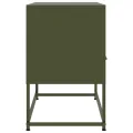 Meuble TV vert olive 68x39x60,5 cm acier