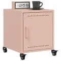 Table de chevet rose 36x38,5x43,5 cm acier