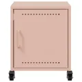 Table de chevet rose 36x38,5x43,5 cm acier