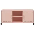 Meuble TV rose 100,5x39x43,5 cm acier