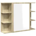Armoire à miroir de bain Chêne sonoma 80x20,5x64 cm Aggloméré