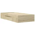 Cadre de lit sans matelas chêne sonoma 90x190 cm