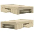Cadre de lit sans matelas chêne sonoma 90x190 cm